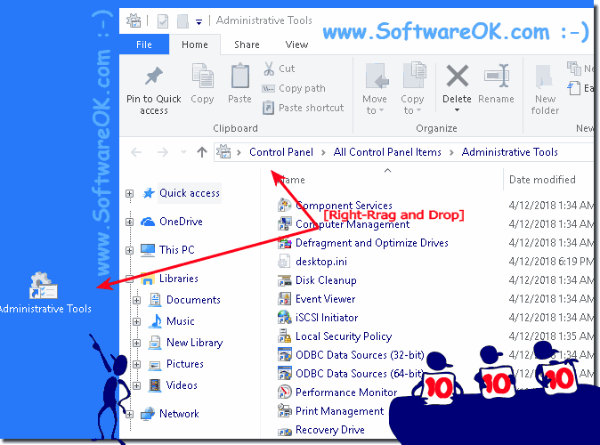 Administrative Tools on Windows Desktop!