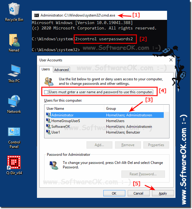 Control password. Control userpasswords2. USERCONTROL password2. User passwords 2. Get all username and passwords in Windows.