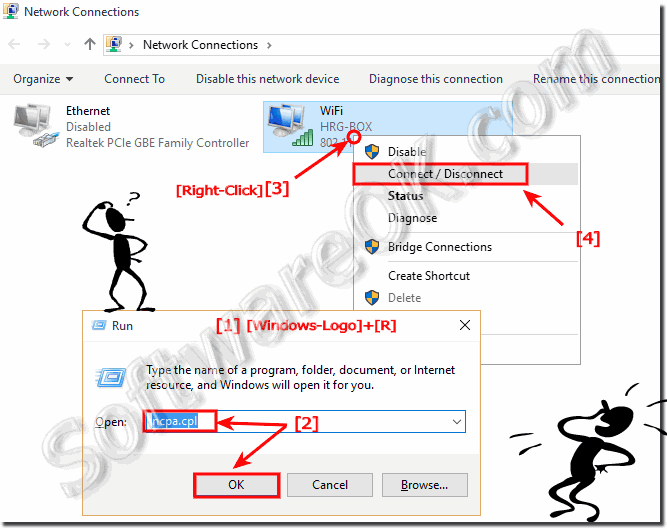 Disconnect eg Disable  WI-FI on Windows-10!