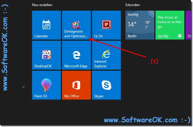 Drives Optimice from Windows-Start!