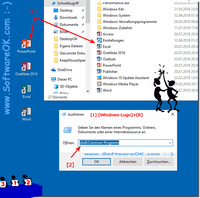 Microsoft Office 365 Desktop shortcuts for Windows 10!