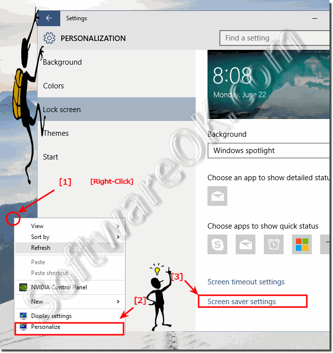 Screen saver settings in Windows-10!