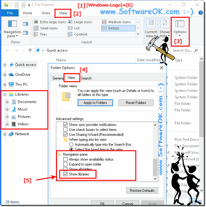 Show Windows 10 libraries from Creators Update!