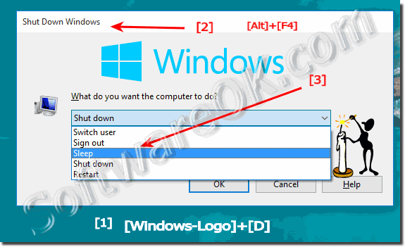 Sleep mode via Keyboard in windows 10!