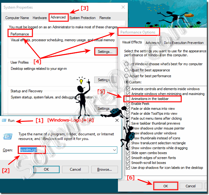 Disable animations in the Windows 10 / 11 Taskbar and Settings, How-To?