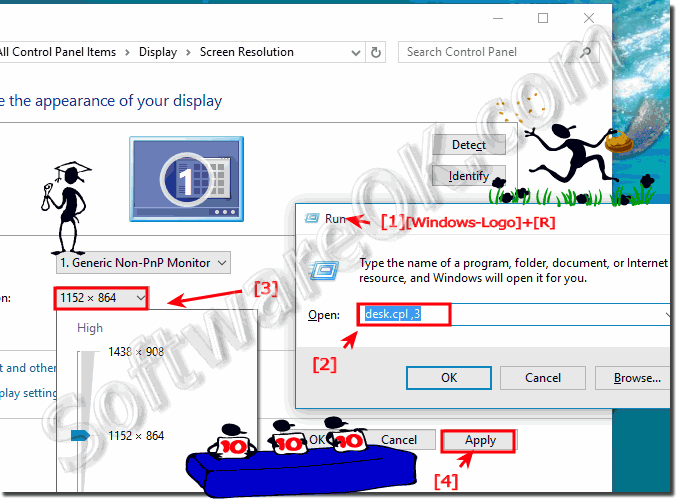 Windows-10 and classic Screen-Resolution settings!