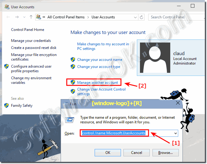 change local user account name windows 10 home