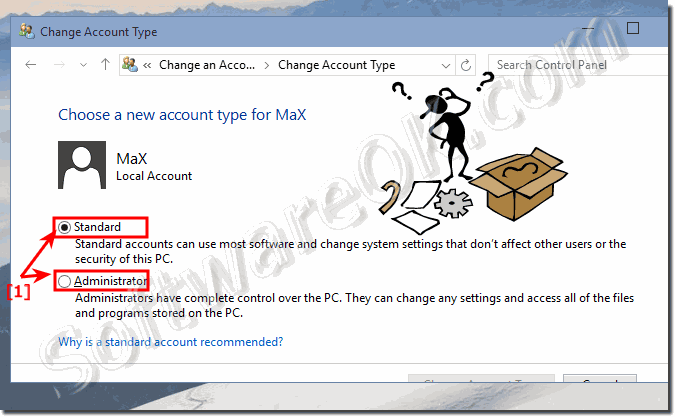 change administrator in windows 10!