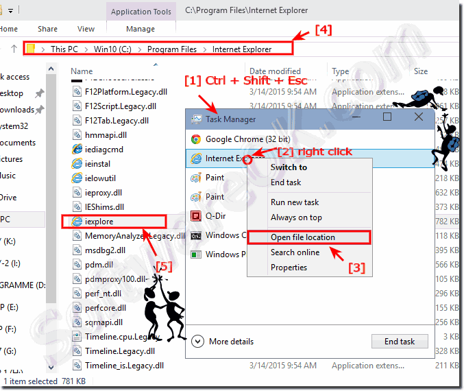 find running program location full-path in windows-10!