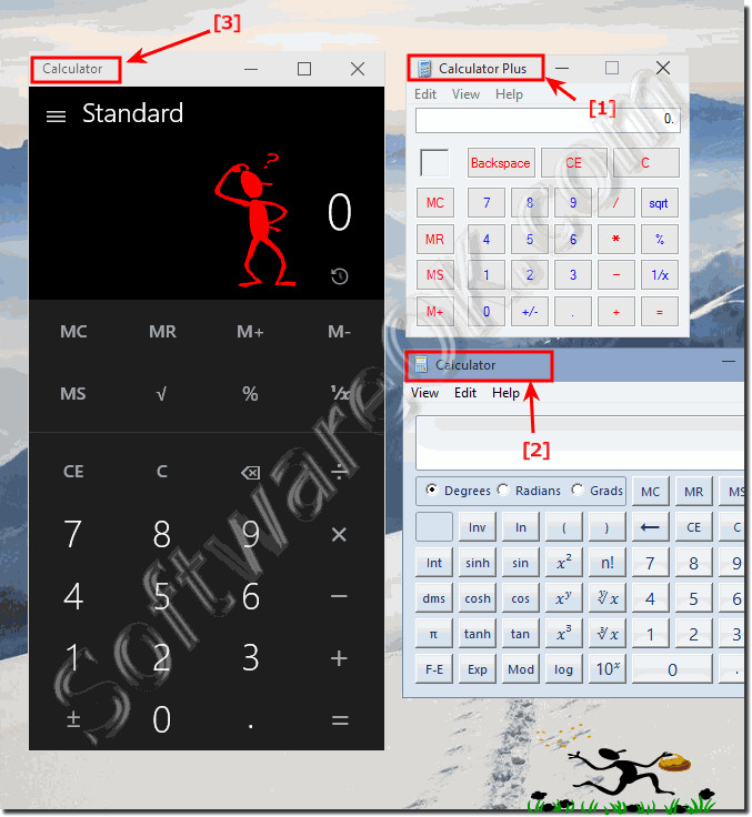 three calculators for Windows 10!