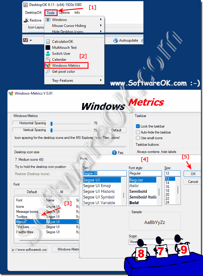 Adjust text size, font for APPs, programs under Windows 11!