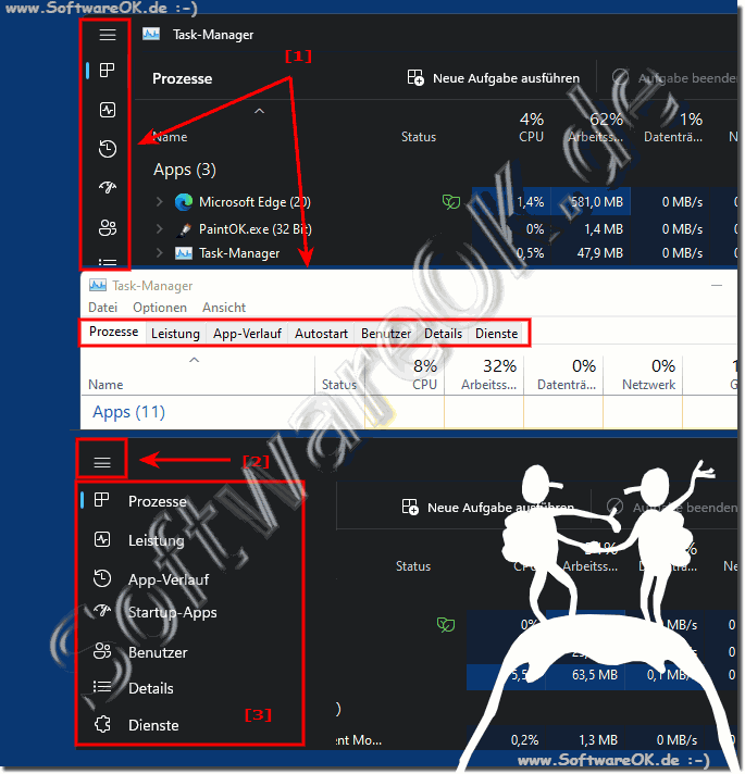 Old and the new task manager in Windows 11!