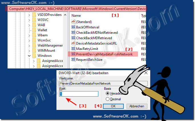 Change device installation settings via Registry!