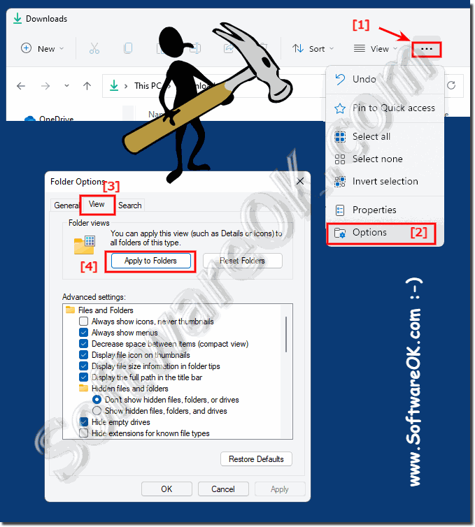 Deactivate Windows 11 grouping in the file explorer!