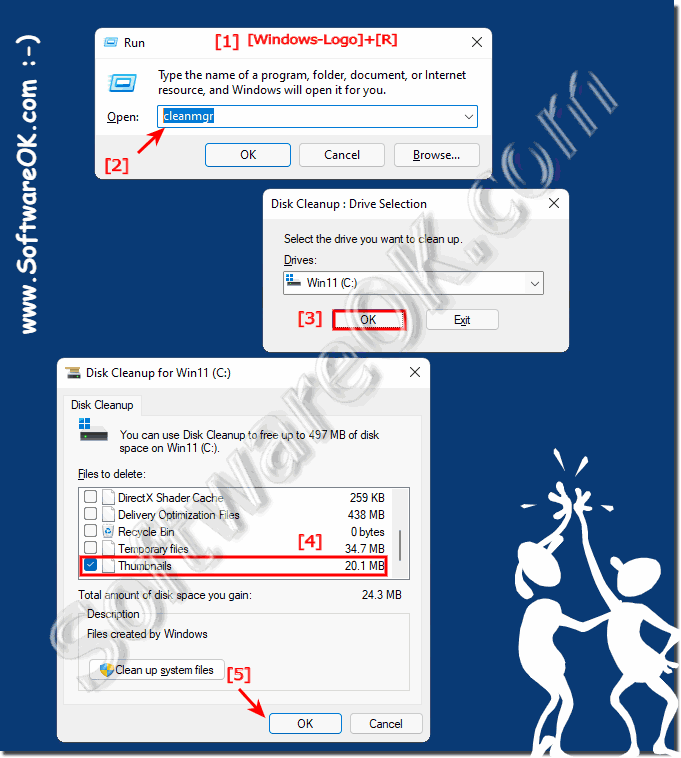 Delete ergo Clear the thumbnails cache on Windows 11!