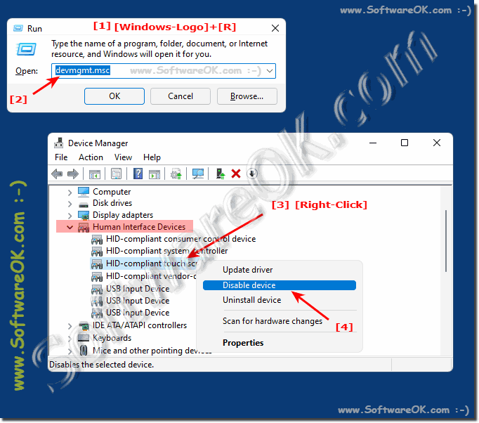 Easy turn off or turn on the touchscreen function on Windows 11!