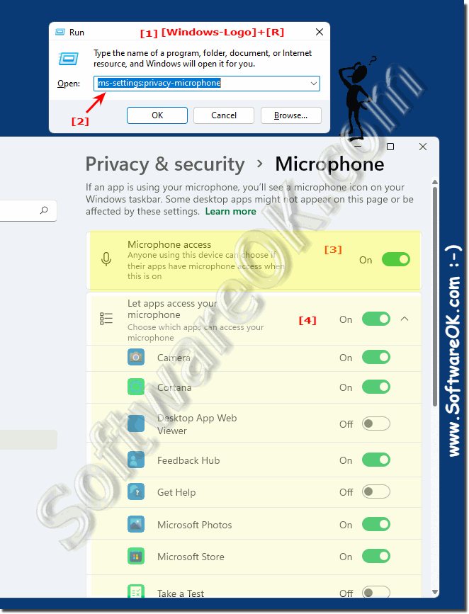 Quickly check Windows 11 microphone access rights!
