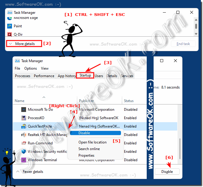 Remove applications from Autostart under Windows 11!