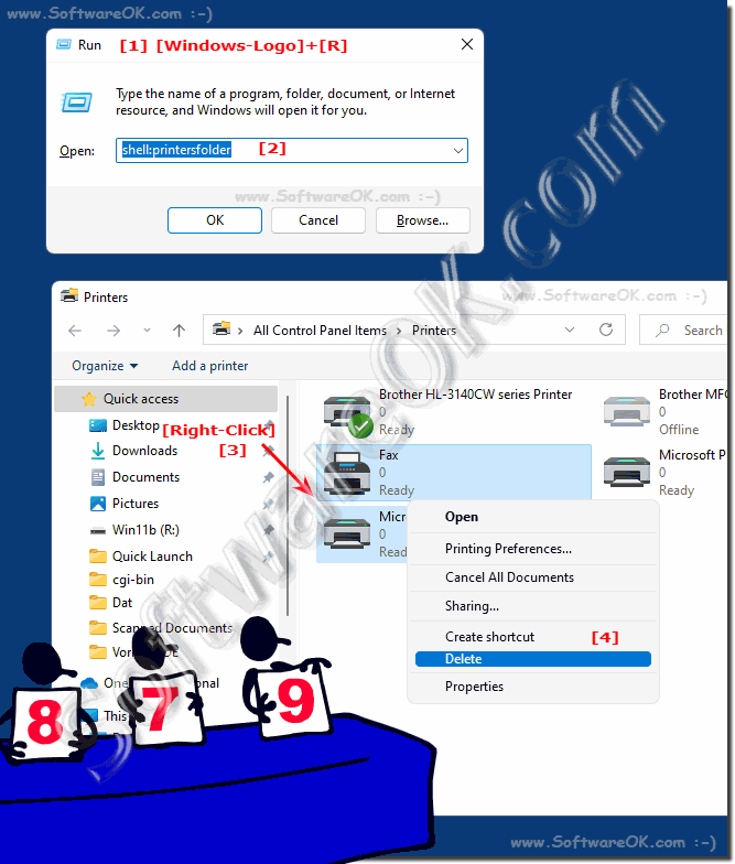 Remove printer on windows 11?