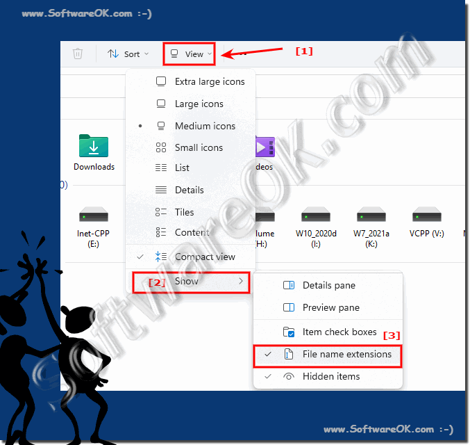 Show file extensions in File-Explorer on Windows 11!