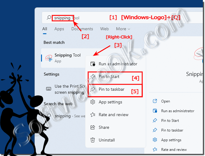 Start the snippng tool in Windows 11 without a keyboard shortcut!