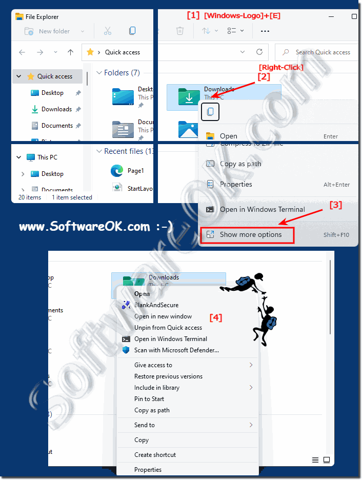 The new and old Windows 11 Explorer context menu!