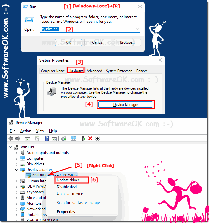 Use Windows 11 device manager to update the drivers!