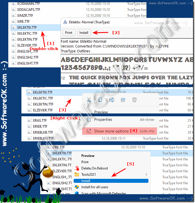  Install / uninstall fonts under Windows 11!