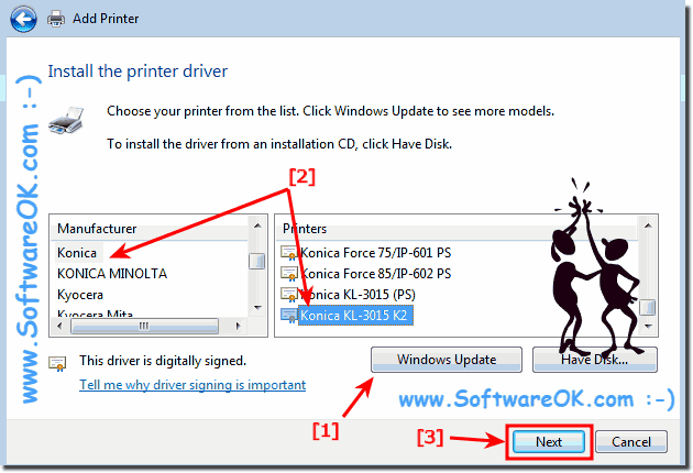 Using standard Printer driver on Windows!