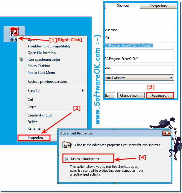 Windows 7 always run as administrator!