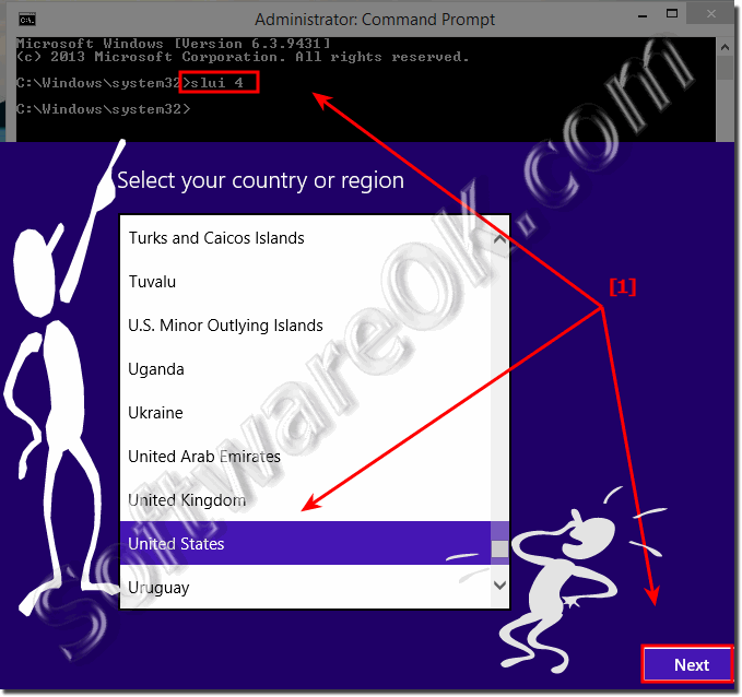 Activate Windows-8.1 via telephone system!