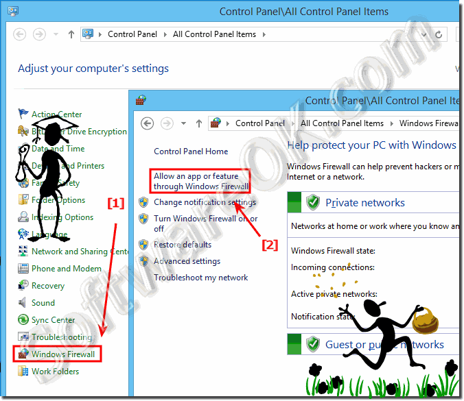 Allow an app or feature through Windows Firewall in Windows 8.1!