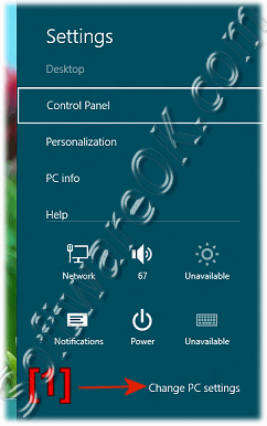 Change PC settings to change user account picture in windows 8