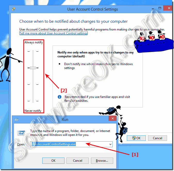 Change settings when to be notified about changes on your computer!