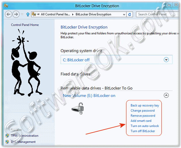 Customize, enable, disable the Windows-8 BitLocker-To-Go