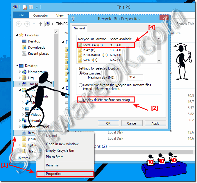 Display delete confirmation dialog in Windows-8.1 when delete file!