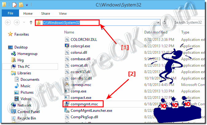 Find Computer Management in Windows 8.1 via MS-Explorer!