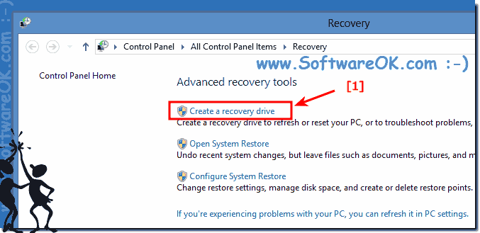 how to create recovery image windows 10