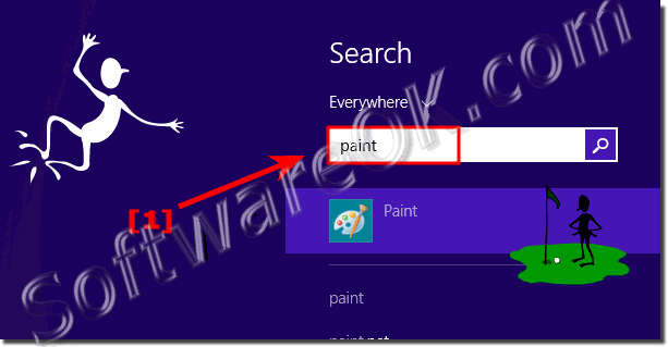 Run Ms-Paint via Start search in Windows 8.1! 