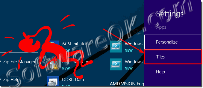 Show Start Tiles settings  in the Windows 8.1!