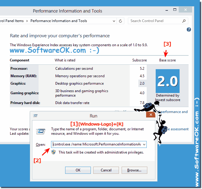 View or rating your computer Experience Index in Windows 8