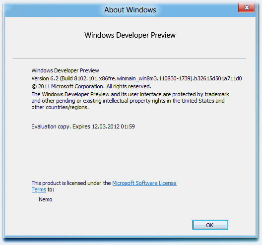 Windows-8 Evaluation