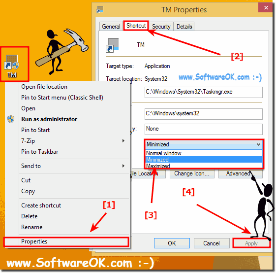 Windows Task Manager in minimized mode!