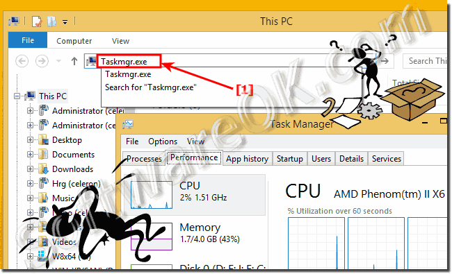 Windows Task Manager via MS-Explorer!