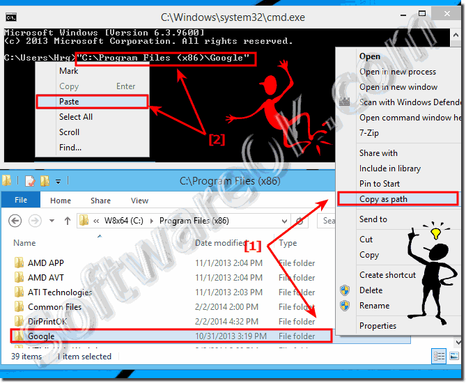 Copy Paste in the Windows Command Prompt!