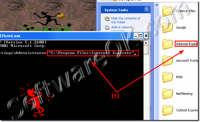 Insert long file paths in the Windows command prompt!