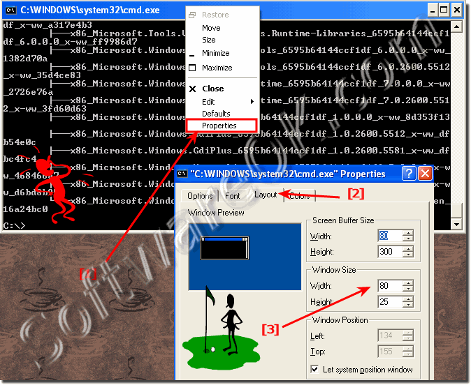 The Windows of command prompt make wider!