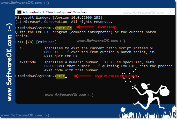 Close correctly, the command prompt e.g. cmd.exe