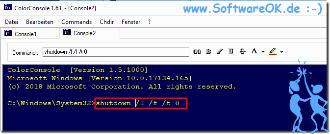 Force log off via command line Example!