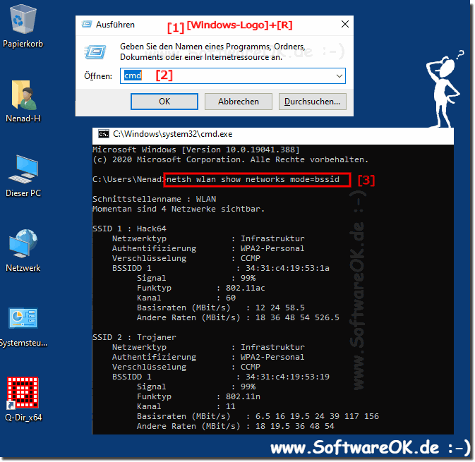 All WiFi / WLAN access points via command from the command prompt!